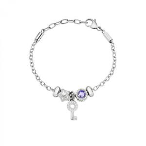 【送料無料】ネックレス　スワロフスキードロップbracciale donna morellato drops scz788 acciaio charms swarovski stella chiave｜hokushin