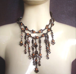 【送料無料】ネックレス　クランプペンダントwg166 collier plastron a pendeloques l emaille