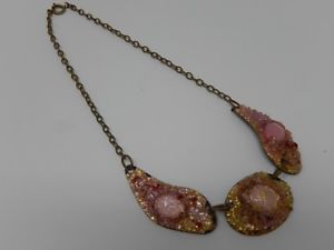 【送料無料】ネックレス　エナメルネックレスcollier aux maux de limoges ros ,sign