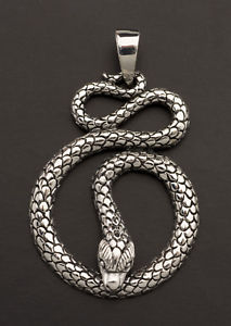 【送料無料】ネックレス　シルバーマッシフチベットpendentif tibetain serpent en argent 925 massif 63g tibet 25899 m24｜hokushin