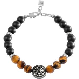 【送料無料】ネックレス　サマブレスレットパールディタイガーbracciale morellato nobile uomo sama04 bracelet timone perle occhio di tigre
