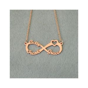 【送料無料】ネックレス クランプピンクゴールドボックスcollier infini dor or rose 3 prnoms cret cadeau lamp;d