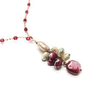 【送料無料】ネックレス　ベネチアコンディムラノロッソベージュコcollana antica murrina venezia con vetro di murano rosso e beige co932a11