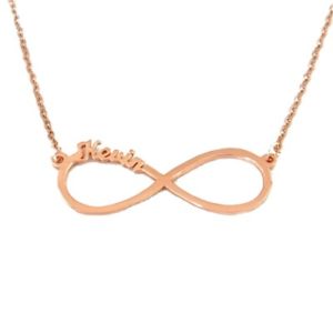 【送料無料】ネックレス　カスタムクリップゴールデンピンクゴールドボックスcollier personnalis infini dor or rose 1 prnom cret cadeau lamp;d