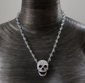 【送料無料】ネックレス　バトラークリスタルウィルソンクリアスケルトンビーズクリップbutler et wilson 2 clear squelette en cristal court perl chapelet collier neuf｜hokushin