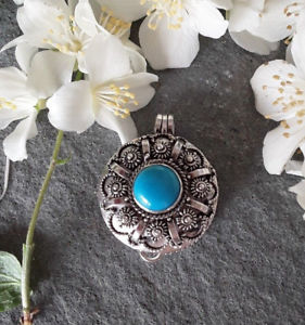 【送料無料】ネックレス　クリエイションボックスシルバーターコイズagnes creations pendentif poison boite a secret en argent 925 amp; turquoise