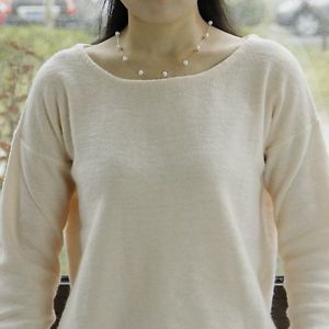 【送料無料】ネックレス　クラスクランプホワイトパールcollier fin perle blanche de culture deau douce argent massive 925 class tz