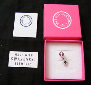 【送料無料】ネックレス　イネスデラpendentif bijou strass vert fleur argent,neuf, ines de la fressange,nls322｜hokushin