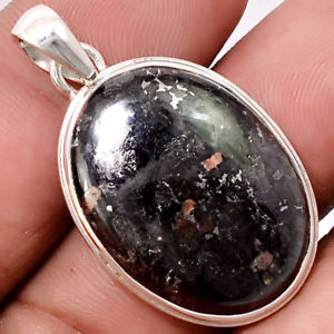 【送料無料】ネックレス　マウントpendentif nuummite vritable monture argent 925 rare ref 5870