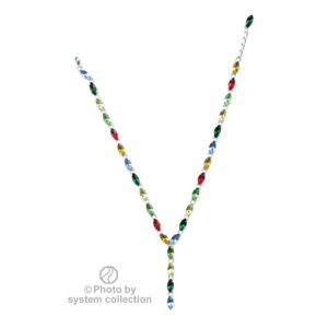 【送料無料】ネックレス　スワロフスキーエレメントシャトルバスネックレスypsylon navette collier avec swarovski elements beaucoup de couleurs