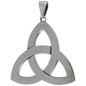 【送料無料】ネックレス　ステンレスケルトペンダントパールスチールノードacier inoxydable noeud de trinit triquetra celtique pendentif, gratuit perle｜hokushin