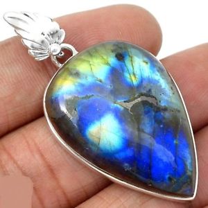 【送料無料】ネックレス ペンダントマウントシルバーpendentif protection labradorite monture argent 925 ref 8769|hokushin