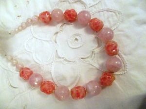 【送料無料】ネックレス　ヴィンテージカラーピンクcollier vintage perles roses annes 60 13,845円