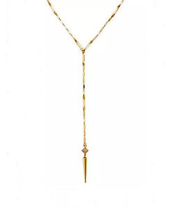 【送料無料】ネックレス　リベットクリスタルスパイクオリジナルアジャスタブルロングネックレスcollier long dor 3 en 1 fin rivets spike cristal reglable original dz 1