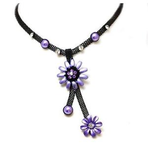 【送料無料】ネックレス　コレクションメッシュthe olivia collection fillesdames maille noir collier avec purple flower fj192 13,125円
