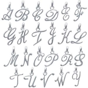 【送料無料】ネックレス　ソリッドシルバーpendentif femme initiale lettre en argent massif neuf au choix｜hokushin