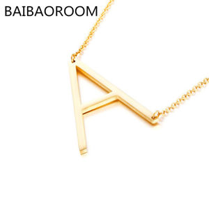 【送料無料】ネックレス　ペンダントステンレススチールメタルクランプas fr20567 lettre pendentifs en acier inoxydable femmes fille colliers metal pe｜hokushin
