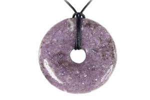 【送料無料】ネックレス　ドーナツdonut ou pi chinois lpidolite 4cm｜hokushin