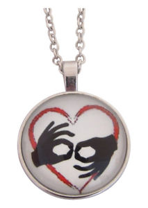 【送料無料】ネックレス　コリアーハートcollier pendentif language des signes, coeur rouge｜hokushin