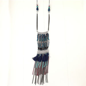 【送料無料】ネックレス　ネックレスジプシーシックcollier perles et pompons gipsy bohme femme tendance ethnique sautoir long chic｜hokushin