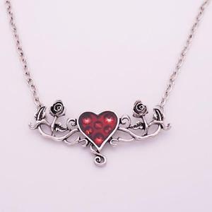 【送料無料】ネックレス　クランプエナメルバラplaqu argent coeur amp; roses en mail collier cg0850｜hokushin