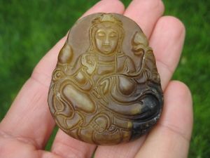 【送料無料】ネックレス　カネクアンnaturel agate cornaline kuan yin yin guan avalokitesvara pendentif amulette a10｜hokushin