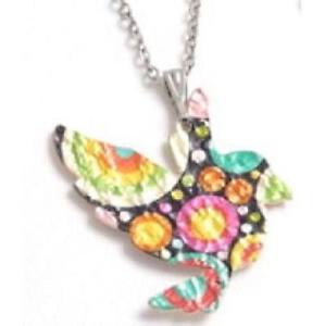 【送料無料】ネックレス クランプtoc multicolore en alliage de zinc imprims oiseaux collier 457cm|hokushin