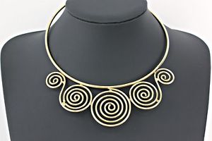 【送料無料】ネックレス　ネックレススパイラルエスニックネックレスネックレスcollier en mtal dor spirales collier ethnique collier ras du cou｜hokushin