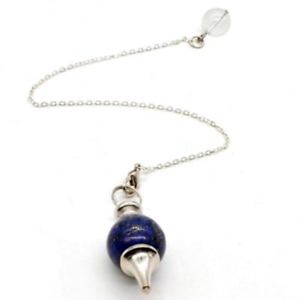 【送料無料】ネックレス　ラピスペンデュラムダウジングas fr22622 cristal naturel lapis pendule dowsing｜hokushin