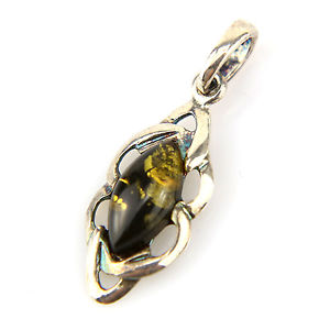 【送料無料】ネックレス　オレンジアーモンドpendentif amande argent vieilli ambre pam99｜hokushin