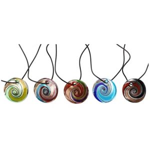 【送料無料】ネックレス ××ペンダントネックレスムラノガラストルサード3x5 x collier pendentif murano verre torsade 5 couleurs z9k4