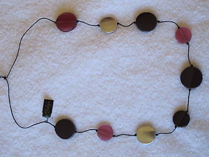 【送料無料】ネックレス　ネックレスローズプラスチックメタリックシルバーハードgabys collier grand rond rose amp; violet plastique amp; argent mtallique disque 12,586円