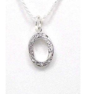 【送料無料】ネックレス　スターリングシルバーハワイアンプルメリアリングlourde en argent sterling 925 hawaen plumeria volutes initiale toriques