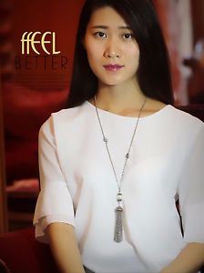 【送料無料】ネックレス　ネックレスシルバーロングパールエトワールエンドオリジナルレトロcollier sautoir long argent pompom perle etoile fin retro original myl2