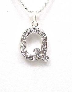【送料無料】ネックレス　ハワイアンヘビープルメリア925 lourde hawaen plumeria volutes initiale q pendentif