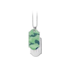 【送料無料】ネックレス シリコンヴェルデカムフラージュcollana uomo 2 jewels piastrina militare acciaio silicone verde camouflage