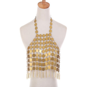 【送料無料】ネックレス　ビキニボディクランプチェーンタッセルスパンコールブリングlady women bikini collier body chain tassel sequins bling t bijoux