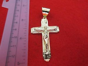 【送料無料】ネックレス　ゴールドクロスロープチェーン14kt or ep over 7cm croix crucifix w508cm 3mm corde chain4509