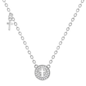 【送料無料】ネックレス　スターリングシルバークランプargent sterling 925 petit croix mdaille collier pour bbs et enfant｜hokushin