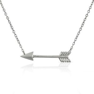 【送料無料】ネックレス　スターリングシルバーカラーen argent sterling 925 classique amour flche horizontal femmes collier