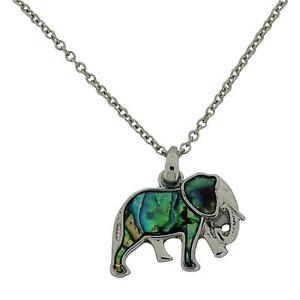 【送料無料】ネックレス　コレクショングリーンエレファントパウアシェルペンダントthe olivia collection lphant vert coquillage paua pendentif 406cm extensible