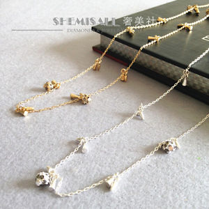 【送料無料】ネックレス ロングネックレスベールレトロオリジナルシルバーテットゥcollier long sautoir fin shamballa tete de balle retro argent original myl xxl1