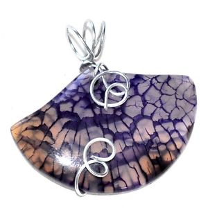 【送料無料】ネックレス　ペンダントgros pendentif original plaqu argent agate naturelle violet pendant