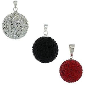【送料無料】ネックレス　ボールシルバーペンダントマッシフ18mm rond cristaux en boule pendentif argent massif