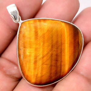 【送料無料】ネックレス　タイガーアイトップマウントpendentif oeil de tigre monture argent 925 top protection ref 6842