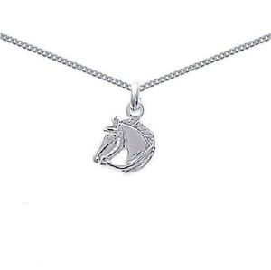 【送料無料】ネックレス　メダルクランプチェーンヘッドペンダントpendentif tete de cheval argent rhodie medaille chaine collier