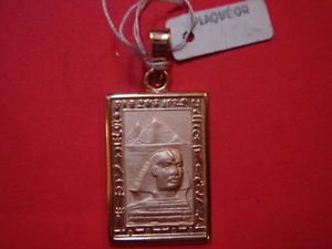 【送料無料】ネックレス　エジプトペンダントトゥトアンクアメンゴールドプレートビンテージハングアップpendentif egyptien toutankhamon plaque or vintage 70 neufgold plated pendent