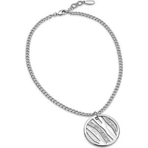 【送料無料】ネックレス　collana pendente donna just cavalli scql11 acciaio cerchio con cristalli logato