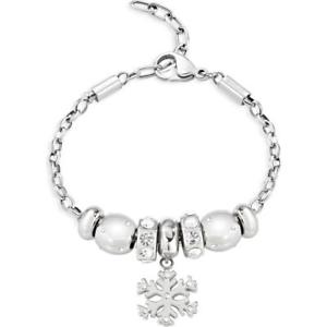 【送料無料】ネックレス　スワロフスキーアズーディネーウドロップbracciale donna morellato drops scz687 acciaio charms swarovski fiocco di neve