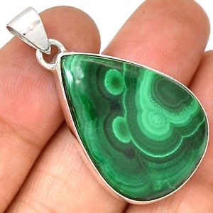 【送料無料】ネックレス　マラカイトマウントsublime pendentif malachite monture argent 925 ref 3065